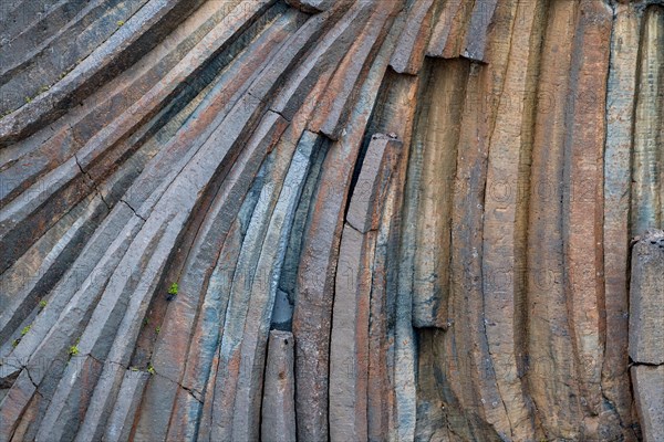 Basalt formations at Aldeyjarfoss waterfall