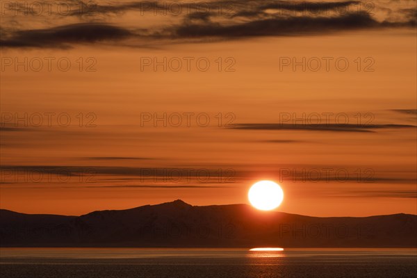 Sunset in the sea