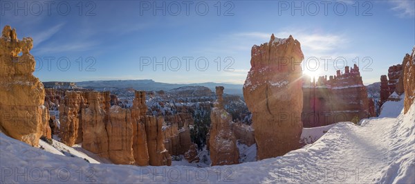 Rock formation Thors Hammer at sunrise