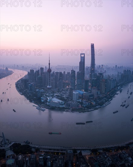 Business District at sunrise