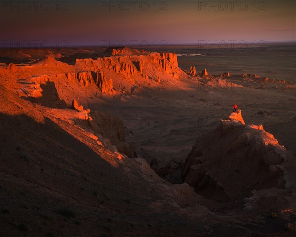 Morning in Flaming cliffs. Looks like another planet. One of the best highlights from Mongolian Gobi desert. Umnugobi province