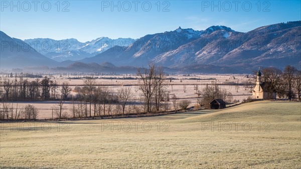 View over Murnauer moss in winter