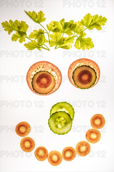 Laughing face of vegetables