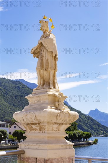 Nepomuk statue on the Traun bridge