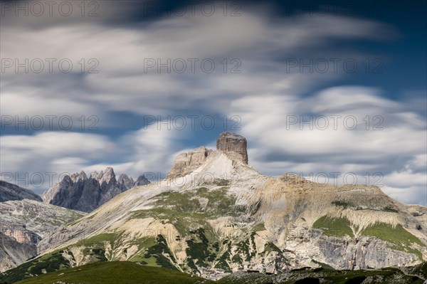 Schwabenalpenkopf with moving clouds