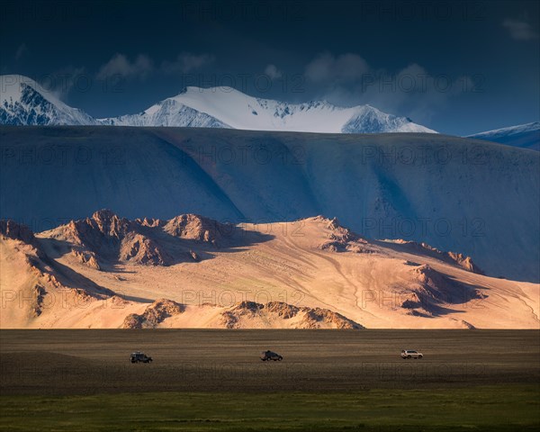 Off road tour in Mongolia. Mountain Tsambagarav