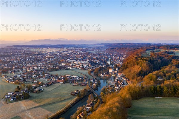 Wolfratshausen in the morning light