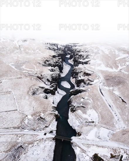 Glacier water formed canyon