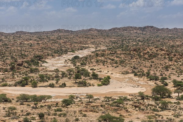 Overlook over the desert from the Laas Geel caves