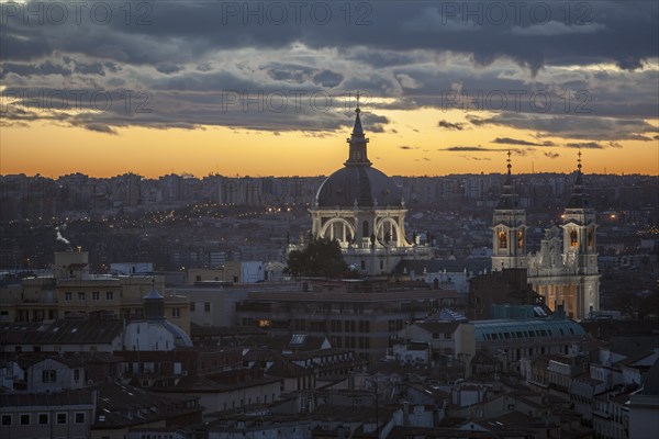 Cathedral La Almudena at sunset