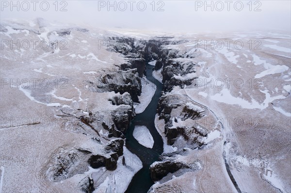 Glacier water formed canyon