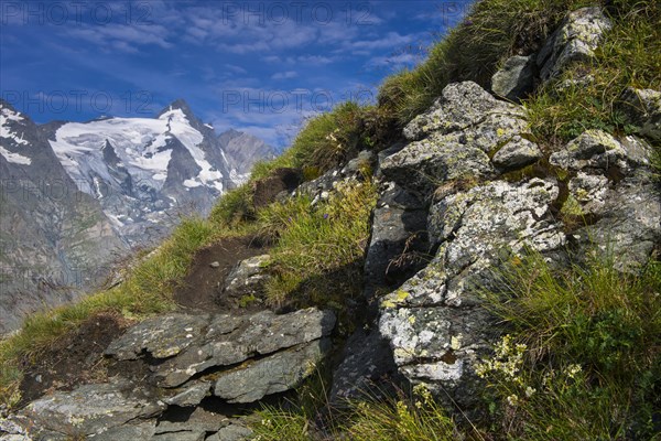 Mountain panorama with rocky landscape