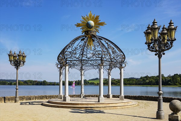 Pavilion on the beach promenade at Waginger See