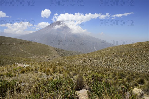 Volcano Misti with clouds