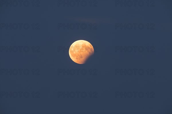 Partial lunar eclipse August 2017 with the Wollmatinger Ried and Konstanz