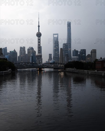 Business District at sunrise