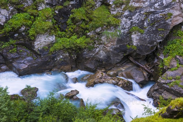 Gorge at the Goessnitz waterfall