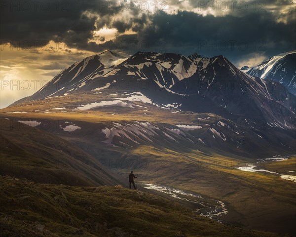 Adventurer in Kharkhiraa and Turgen mountains. Uvs province