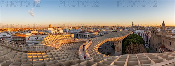 View over Sevilla at sunset