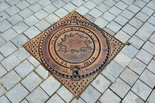 Manhole cover in the fortress of Alba Carolina