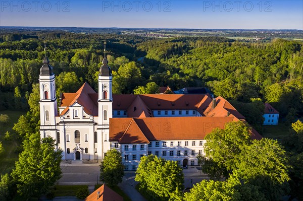 Aerial view in the evening