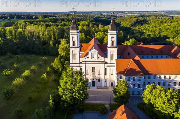 Aerial view in the evening