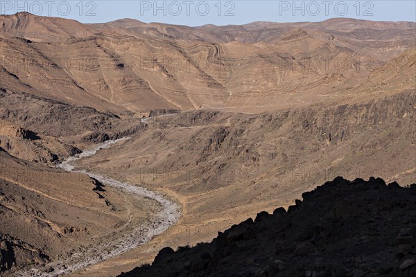 Dry riverbed in the Anti-Atlas