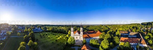 Aerial view in the evening