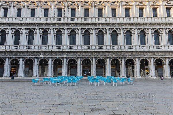Closed Cafe Florian at Piazza San Marco due to Corona pandemic