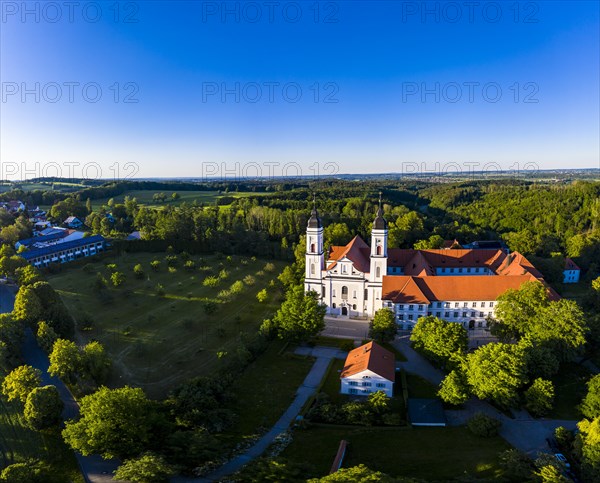 Aerial view in the evening