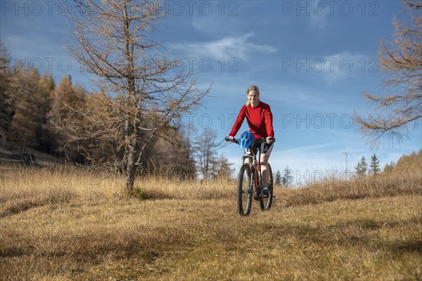 Mountain biker in her late forties