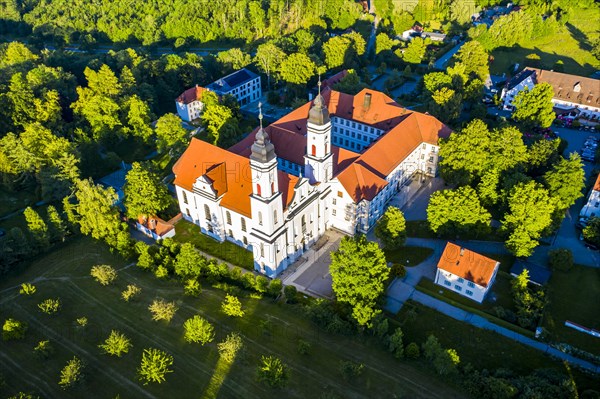 Aerial view in the evening