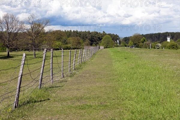 Preserved tail of the original GDR border fence of inner-German border