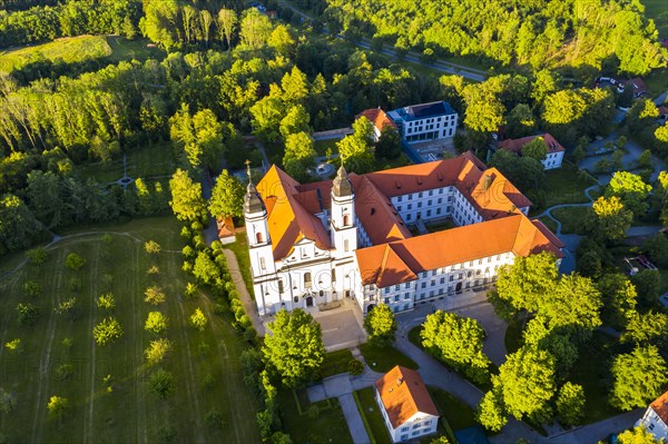 Aerial view in the evening