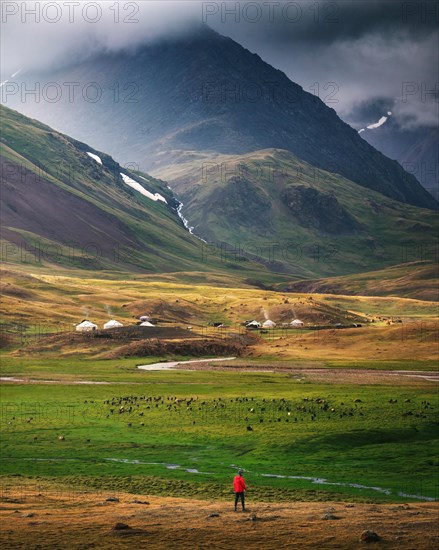 Exploring remote Altai mountains. Oigor river and Altai 5 bogd mountains region. Bayan-Ulgii province