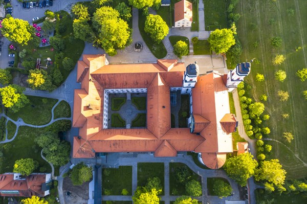 Aerial view in the evening