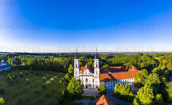 Aerial view in the evening