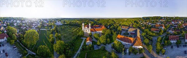 Aerial view in the evening