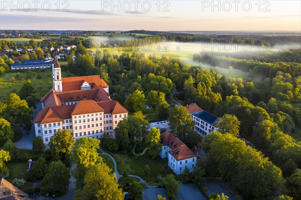 Aerial view early in the morning