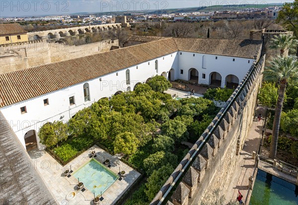 View into a patio of the Alcazar