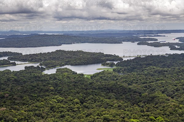 Gatun lake aerial view