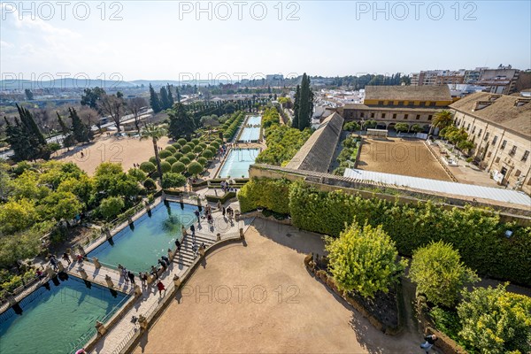 View of the gardens with fountain