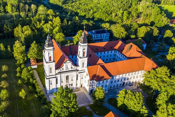 Aerial view in the evening