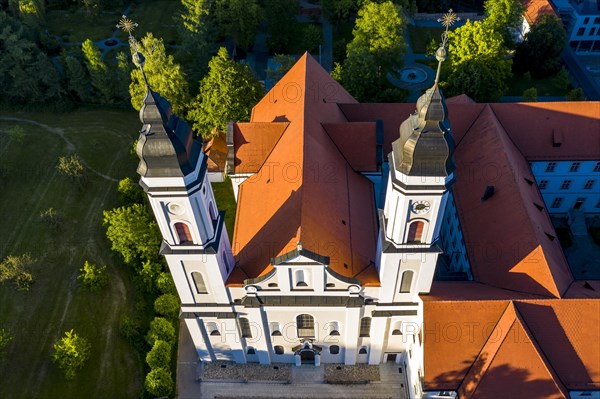 Aerial view in the evening