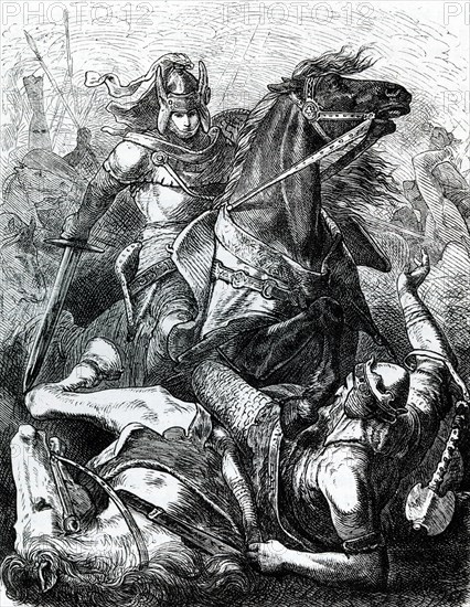 Siegfried takes King Luedegast prisoner