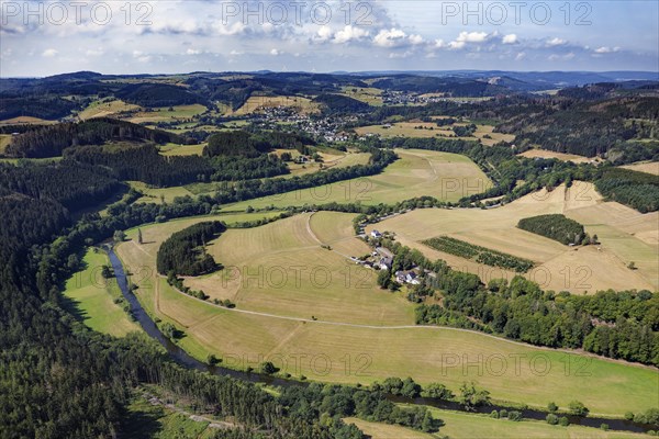 Oberhuettental with bend of the Eder