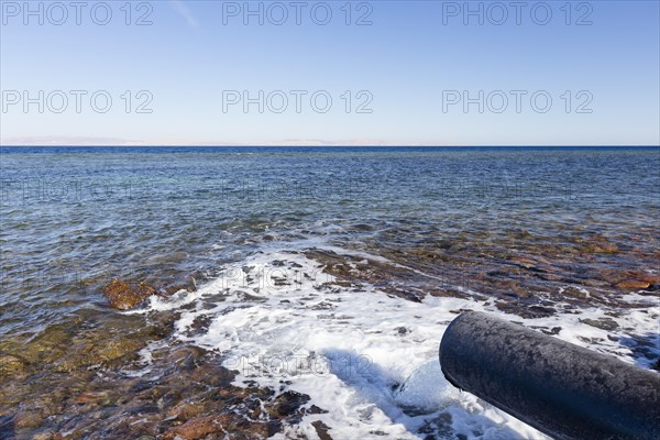 Waste water pipe discharging into the sea