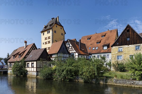 River Pegnitz with half-timbered houses