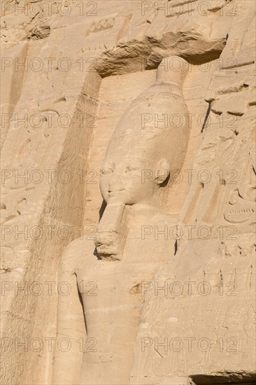 Colossal statue at Hathor temple of queen Nefertari