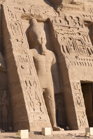 Colossal statue at Hathor temple of queen Nefertari